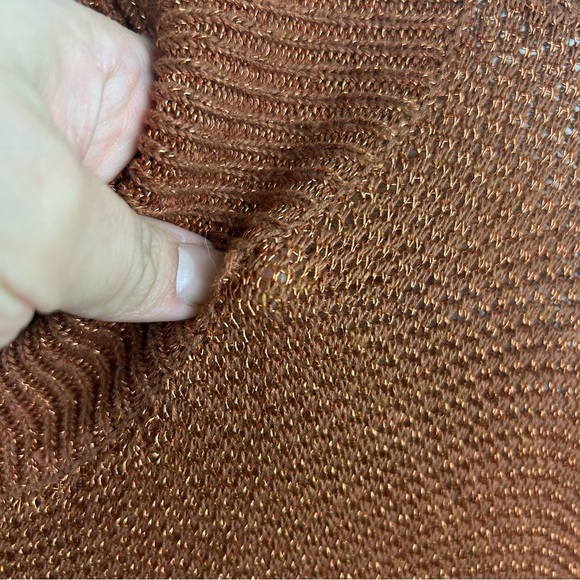 Free People Fete Knit Metallic rare sweater dress with velvet belt size: S - Picture 10 of 15